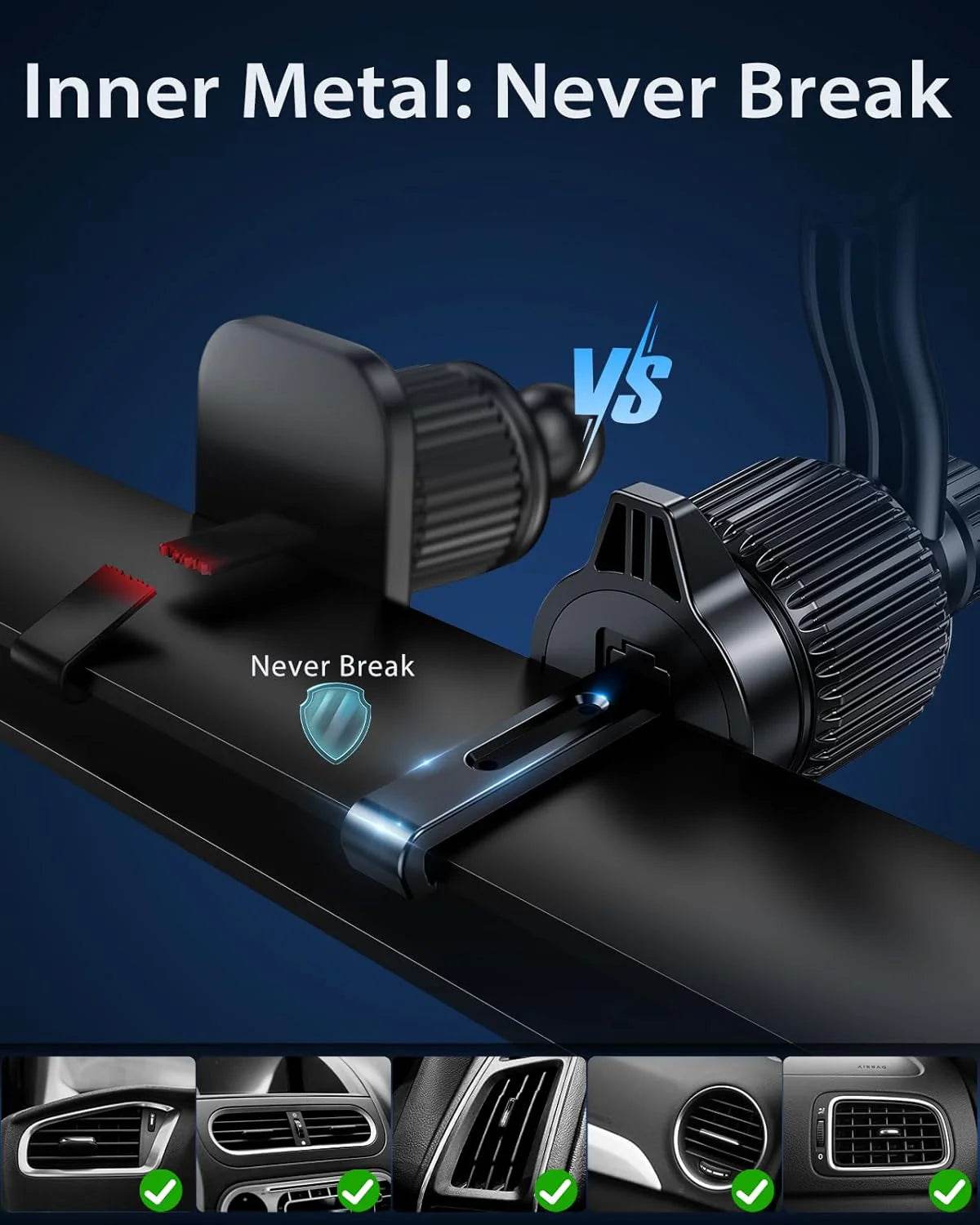 Strong Magnetic 360° Rotation Mag Safe Air Vent Car Mount Dashboard Phone Holder - My Store