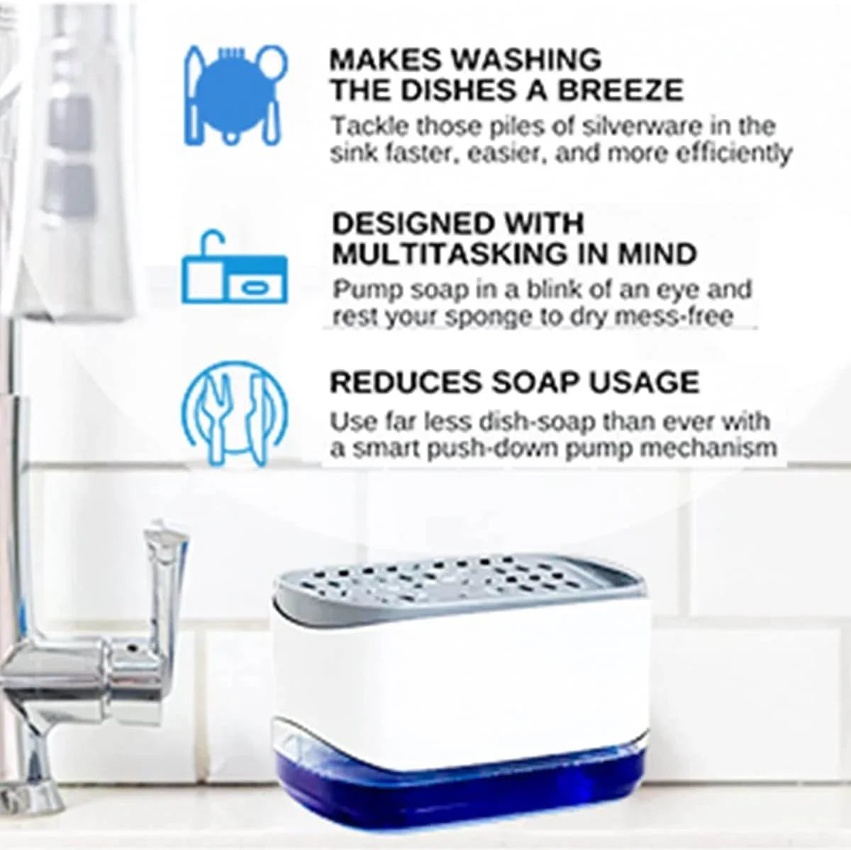 Soap Pump Dispenser,Soap Dispenser for Kitchen, Dish Soap Dispenser, Kitchen Dish Soap Dispenser, Dishwashing Soap Dispenser,For Kitchen Sink Dishwashing Soap Dispenser - My Store