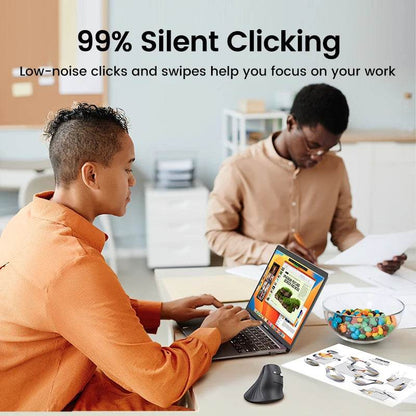 UGREEN Vertical Mouse Wireless Bluetooth5.0 2.4G Ergonomic 4000DPI 6 Mute Buttons for Macbook Tablet Laptops Computer PC Mice - My Store