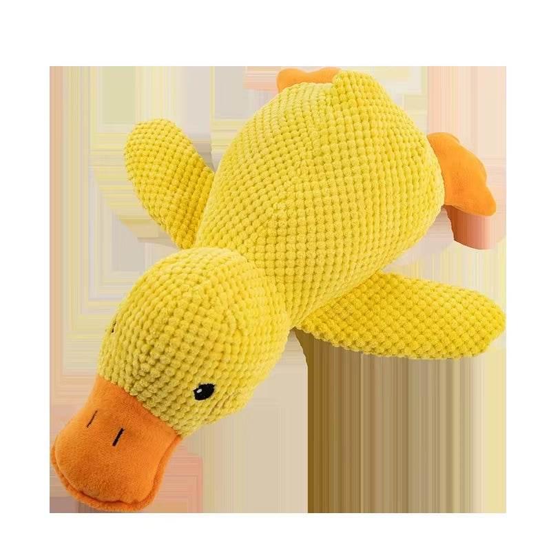 Dog Toy Plush Companion Sleeping Duck Bite Resistant Teeth Grinding Sound Relief Duck Sound Toy - My Store