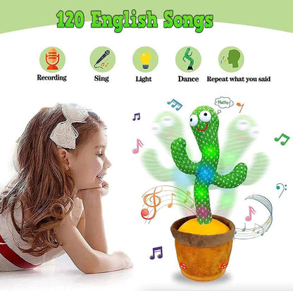 Dancing Cactus Plush Toy Doll Electronic Recording Shake with Song Funny Gift US - My Store